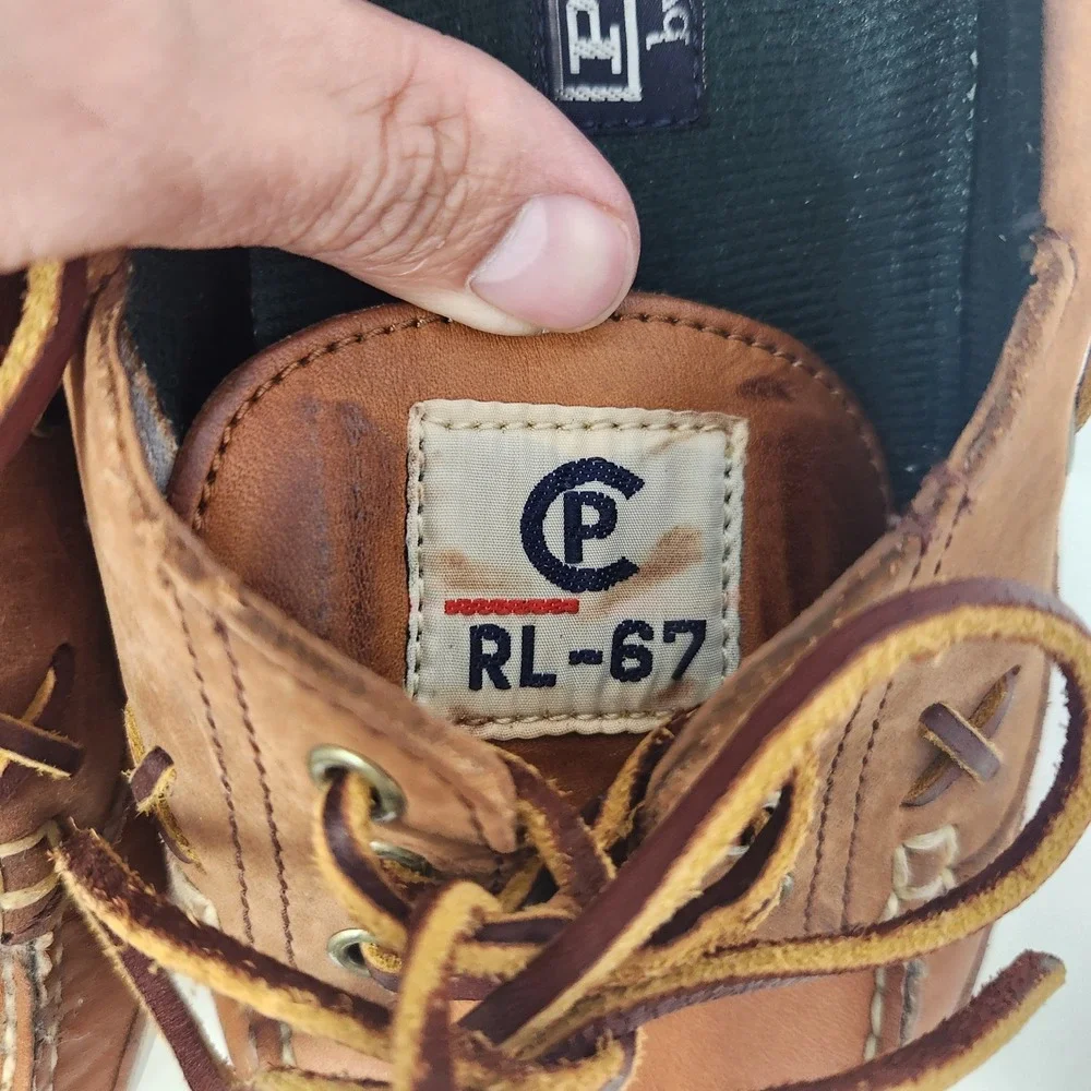 Vintage Polo Ralph Lauren Mens RLZ 4634 Brown Leather Boat Shoes Size 8.5 D